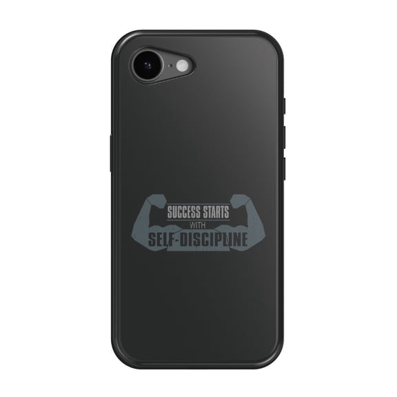 DistinctInk MagSafe Tough Case for iPhone 17e (6.1") - Success Starts with Self Discipline - Shockproof Drop Protection MagSafe Compatible Cover