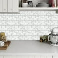 thumbnail image 2 of Clevermosaics Self Adhesive Peel and Stick White Marble Subway Vinyl Tiles - 10 Sheet, 2 of 7