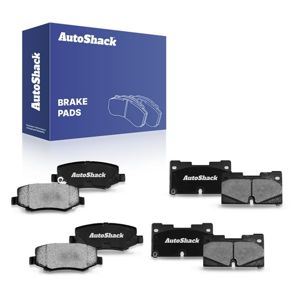 AutoShack Front & Rear Ceramic Brake Pad Set Replacement for 2024 GMC Yukon XL 2022 GMC Sierra 1500 Limited 8-PC