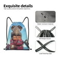 thumbnail image 4 of Sikiie Elephant Sits Drawstring Backpack Drawstring Bags, Draw String Back Bag for Sports, Gym, Travel, Swimming, Beach-Small, 4 of 6