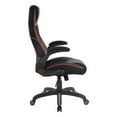 thumbnail image 3 of Xeno Gaming Chair in Black Faux Leather with Red Trim, 3 of 17