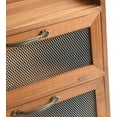 thumbnail image 5 of 2 Tiered Storage Cabinet, Countertop Cabinet, Wood Organizer for Kitchen Living Room Bedroom Office, 15.75 x 14.5 x 6.5 (no Pattern, Double Door, Brown), 5 of 6
