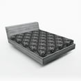 thumbnail image 2 of Ambesonne Floral Fitted Sheet, Minimalist Spring Flowers, Queen Size, Dark Grey, 2 of 5