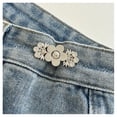 thumbnail image 2 of 3 per Pack Metal Material No Sew Jean Buttons Tighten Buckles, Detachable Waist Body Fit  Waist Tightener For Women's Skirts, Pants, Jeans, Pant, 2 of 8