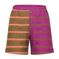 thumbnail image 5 of Fesfesfes Kids' Elastic Waist Sports Shorts with Side Pockets Non-Printed Summer Casual Shorts for Boys Girls Outdoor Activities(Purple#2,7-8 Years), 5 of 6