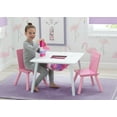 thumbnail image 2 of Delta Children Kids Table and Chair Set with Storage for Toddlers, White/Pink, 2 of 9