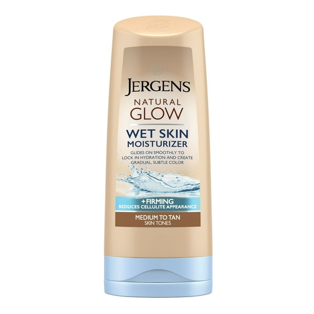 Jergens Natural Glow +FIRMING Sunless Tanning Wet Skin Body Lotion