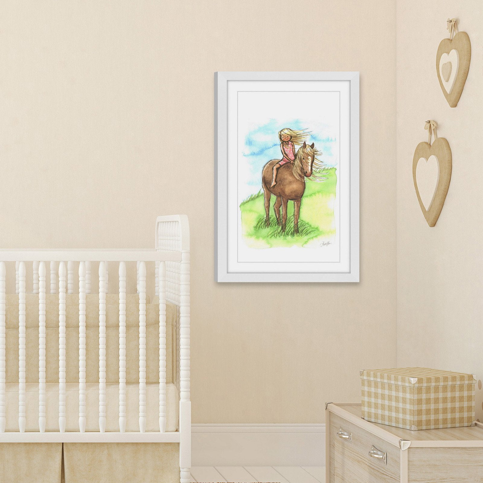 "Horse Girl" Framed Painting Print