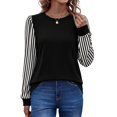 thumbnail image 6 of Long Sleeve Shirts for Women Fall Fashion Tops Crew Neck Lightweight Casual Pullover Fall Layering Top 2XL, 6 of 6