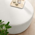 thumbnail image 7 of Ottoman Accent Chair, Ivory White, Fabric, Living Kitchen Cafe Bistro Hospitality Restaurant, Modern Contemporary HB36602, 7 of 7