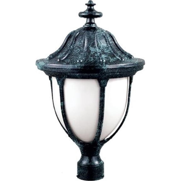 Dabmar Lighting GM552-L6-60K-VG 120V E26 LED 6W 60K Cast Aluminium Post Light Top Fixture, Verde Green