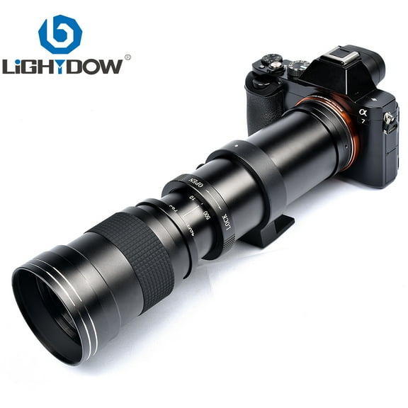 Lightdow Super Telephoto Manual Zoom Lens 420-800mm F8.3-16 With T2 Ring Adapter