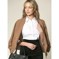 thumbnail image 5 of Made by Johnny Women's 3/4 Sleeve Blazer Open Front Cardigan Jacket Work Office Blazer S KHAKI, 5 of 6
