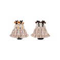 thumbnail image 2 of RUINIXCW Newborn Baby Girl Halloween Outfit Smocked Romper Dress Infant Baby Girls Summer Fall Clothes Pumpkin Spider Embroidery Sleeveless Dress Playsuit, 2 of 8