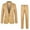 Khaki, variant on Men's Business New And Fashion Slim Fit Color Classic Single Leisure Suit Two Suits Men’s Workout Sets