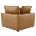 thumbnail image 5 of Sofa Corner Chair, Faux Vegan Leather, Tan, Modern Contemporary Urban Design, Living Lounge Room Hotel Lobby Hospitality, 5 of 7
