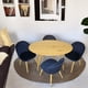 thumbnail image 5 of Set de Comedor Moderno NORVAL Elise Mesa y 4 Sillas Terciopelo Azul, 5 of 10