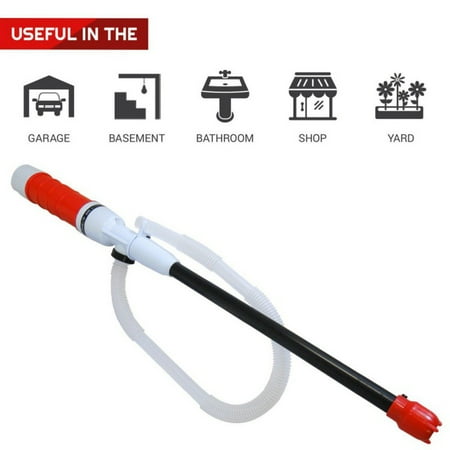 Supersellers Electric Battery Operated Powered Liquid Transfer Siphon Pump Siphon Hose Liquid Transfer Manual Water Gas Oil Liquid Syphon