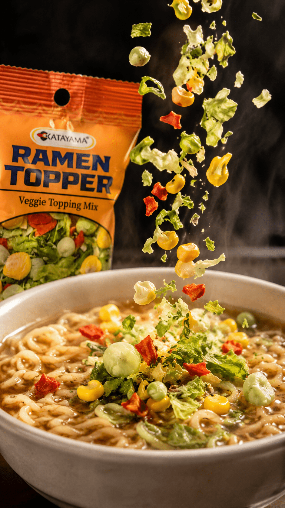 Katayama Ramen Topper Veggie Topping Mix Dried Vegetable Mix for Ramen, Noodles and Soup, 1.41 oz
