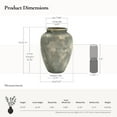 thumbnail image 3 of LuxenHome Rustic Gold and Brown Terracotta 15 Inch Tall Urn Vase, 3 of 10