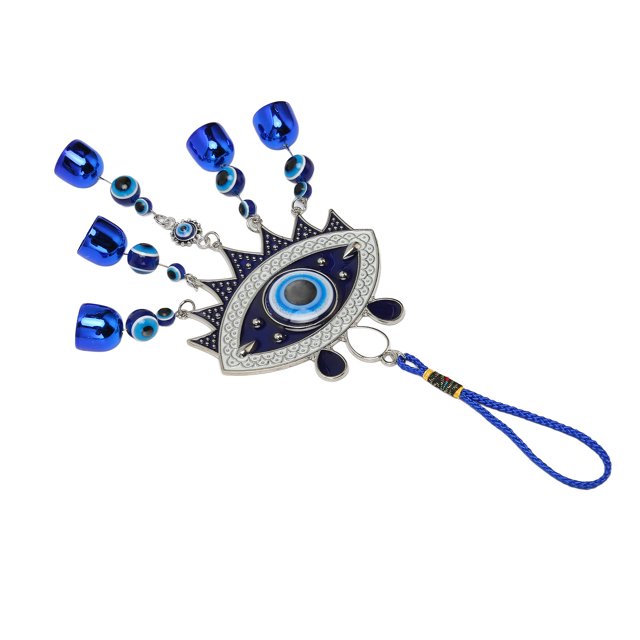 Dekaim Ojo Azul Colgante De Coche Buena Suerte Atrae Riqueza Ojo Azul Campanas De Viento Adorno Colgante De Coche Para Oficina Jardín Patio