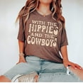 thumbnail image 4 of WITH THE HIPPIES AND THE COWBOYS Graphic Short sleeve T-Shirt, 4 of 7
