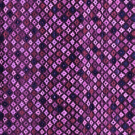 Ahgly Company Indoor Square Abstract Purple Modern Area Rugs, 6' Square