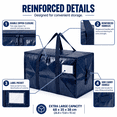 thumbnail image 3 of Moving Bags Heavy Duty Extra Large, with Reinforced Handles, Dual Zipper, Label Pocket, Large Storage Bags, Deep Blue, 6 Pack, 3 of 9