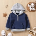 thumbnail image 2 of Vedolay Boys Hoodies Toddler Girl Boy Solid Knit Casual Sweater Blouse Pullover Sweatshirt Navy,100, 2 of 3