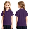 thumbnail image 2 of YOUYEDIAN Back to School Kids Polo Shirt Versatile Quick Dry Short Sleeve Collar Fashion Sport School Uniform Breathable Comfortable Casual Solid Color Cotton T-shirt, 2 of 2
