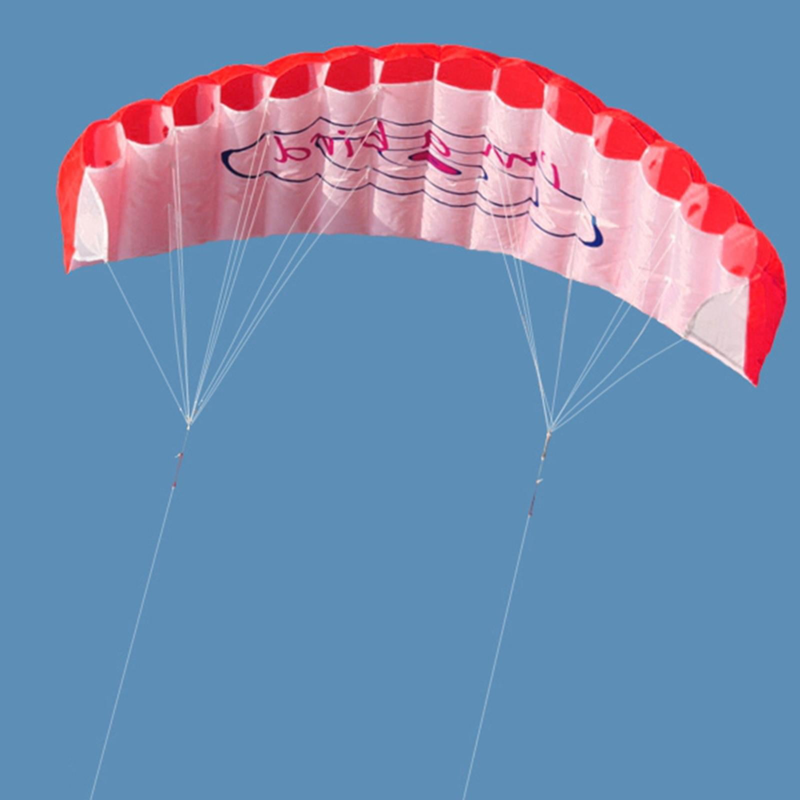 DimyFew 1.4 meters Dual Line Parafoil , Portable Inflatable for Beach Surfing Outdoor Red