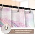 thumbnail image 4 of Shower Curtain and Rug Sets 4pcs Bathroom Sets Includes 12 Free Hooks 66" x 72" Magical Unicorn Pastel Sky, 4 of 8