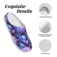 thumbnail image 5 of Lsque White Skull Flower Pattern Womens Comfort Cotton on Scuff With Memory Foam and Anti-skid Sole Slipper-46/47, 5 of 7