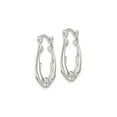 thumbnail image 2 of 925 Sterling Silver Hollow Polished Hinged post Kissing Dolphins Hoop Earrings 25x21mm Wide Hoop Earring for Women, 2 of 4