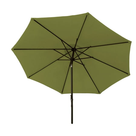 9-ft Market Umbrella with Aluminum Frame, Crank & Tilt - Green