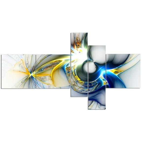 Designart 'Shining Multi Colored Plasma ' Abstract Wall Art Canvas