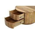 thumbnail image 6 of Carolina Classics Christa 2-Drawer Round Wood Coffee Table in Brown, 6 of 6