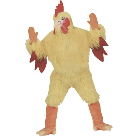 Funny Chicken Adult Halloween Costume, Size: Up to 200 lbs - One