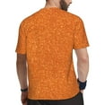 thumbnail image 2 of Rocae Orange Glitter for Men's Mesh Quick-Dry Short Sleeve Workout T-Shirt,Mens Crew Neck Tee Lightweight Soft Classic T Shirts 6X-Large, 2 of 9