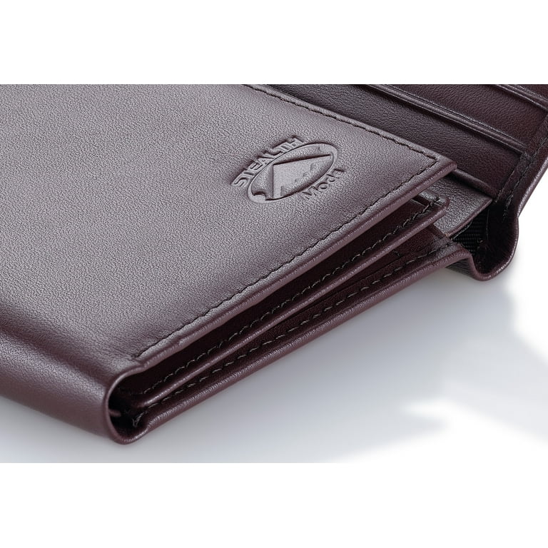 Stealth Mode Men's Trifold Leather Wallet