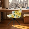 thumbnail image 4 of FOR U DESIGNS Watercolor Sunflower Pattern Dining Chair Slipcovers Breathable Leisure Arm Chair Protector Modern Curved Back Armrests Chairs Cover for Computer Vanity Chairs, 4 of 8