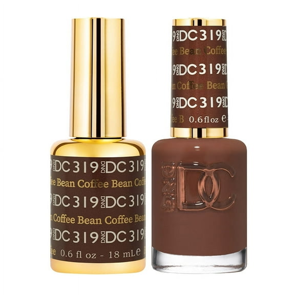 DND Gel Daisy Nail Designs - Coffee Bean DC 319 Gel and matching nail polish