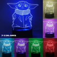 thumbnail image 5 of Star Wars Gift 3d Illusion Night Light, cuatro patrones y 7 colores cambiantes de decoración: regalos perfectos para fanáticos de Star Wars, niños y niñas Easter De,11 Feliz Sencillez, 5 of 5