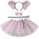 thumbnail image 3 of Falda tutú de elefante para niñas, faldas de tul esponjosas de color rosa y gris, disfraz de animal para fiesta de carnaval para niñas, disfraz de Halloween para niños, 3 of 5