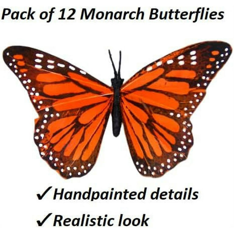 Wholesale, Monarch Butterfly Pick 4 **12 pc pkg** - Orange