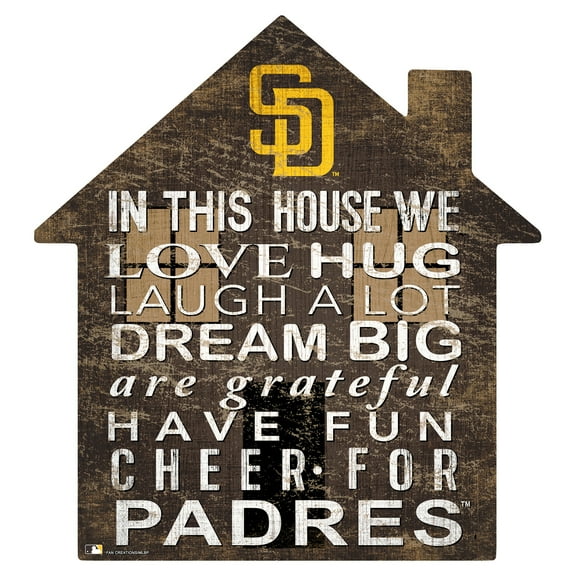 San Diego Padres 12'' Team House Sign