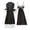 Black, variant on Lindreshi Womens Pajamas Sets Women's Fashion Lingerie Silk Lace Robe Dress Nightdress Nightgown Sleepwear