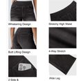 thumbnail image 5 of High Waist Women Stretchy Wide Leg Jeans Casual Pull on Denim Pants, 5 of 5