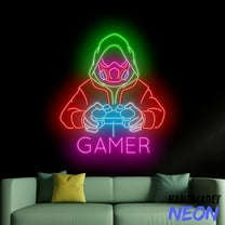 Handmadetneonsign Gamer Neon Sign, Gaming Led Light, Gamer Neon Light For Gaming Room Wall Art 97556