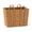 Brown Handmade Woven Linear Rectangle 28" x 21" x 24", variant on DecMode 20" x 11" Brown Seagrass Handmade Woven Storage Basket with Braided Handles, 1-Piece